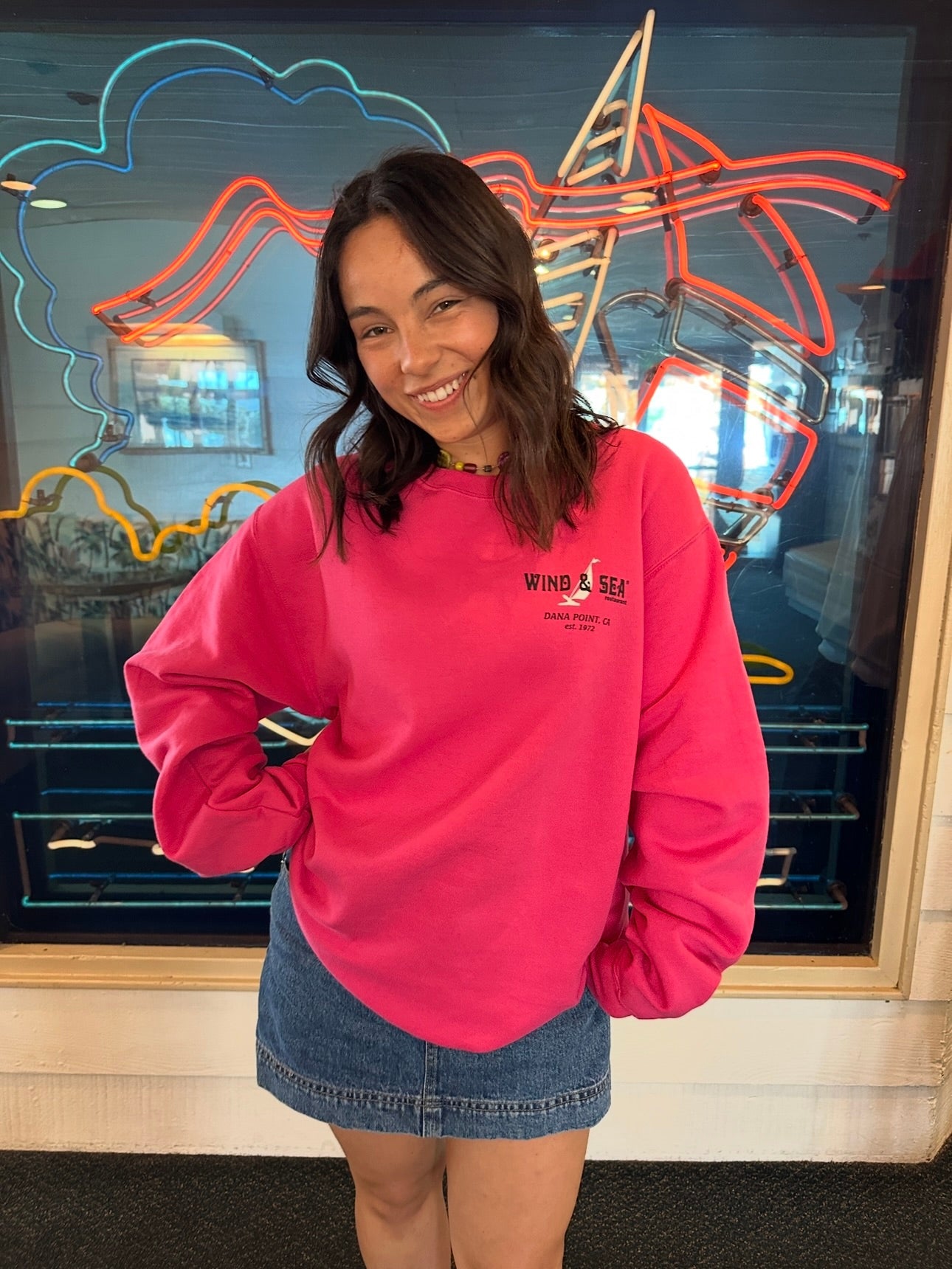 W&S Crew Sweatshirt Pink