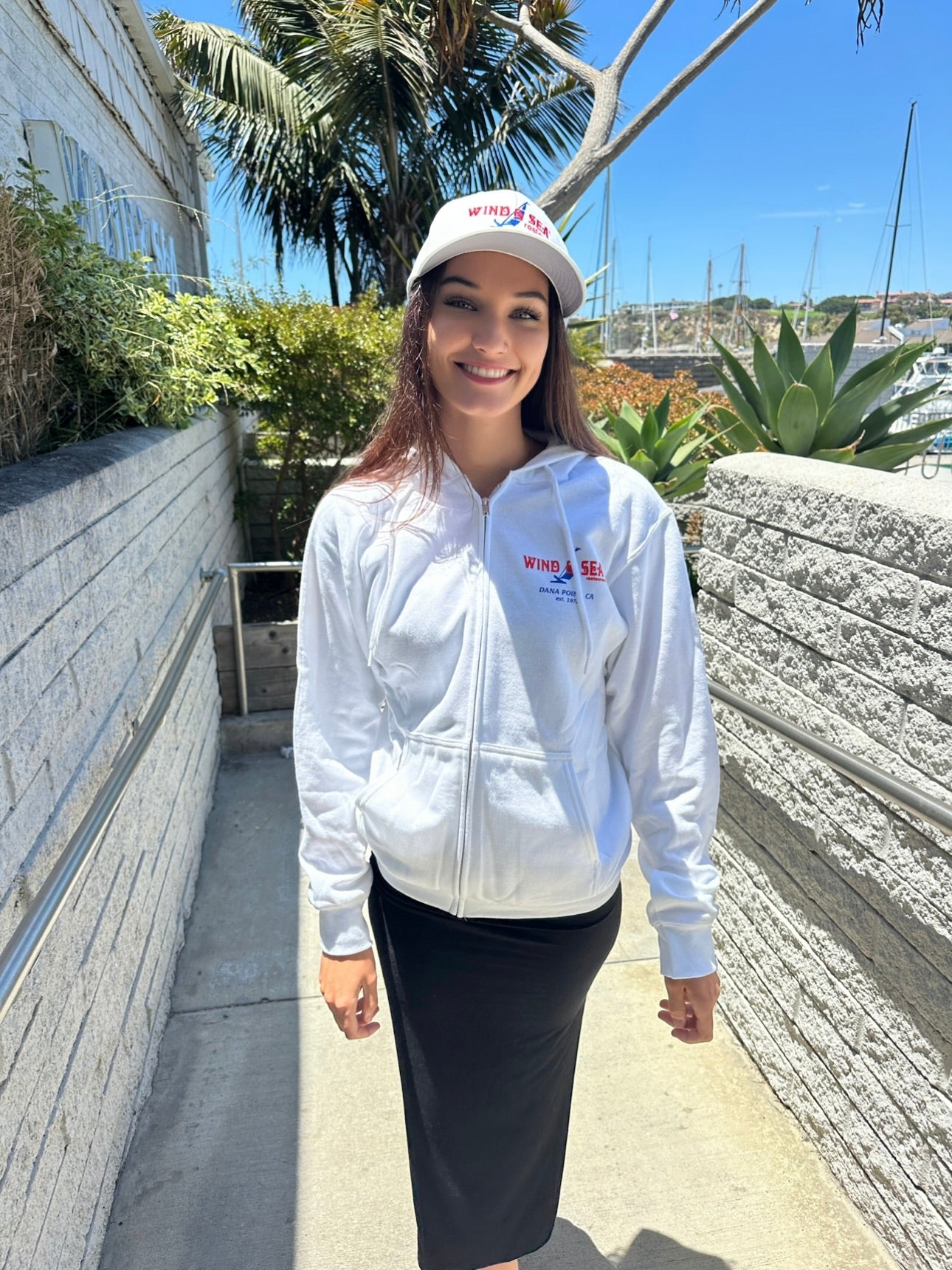 W&S Zip Sweatshirt White