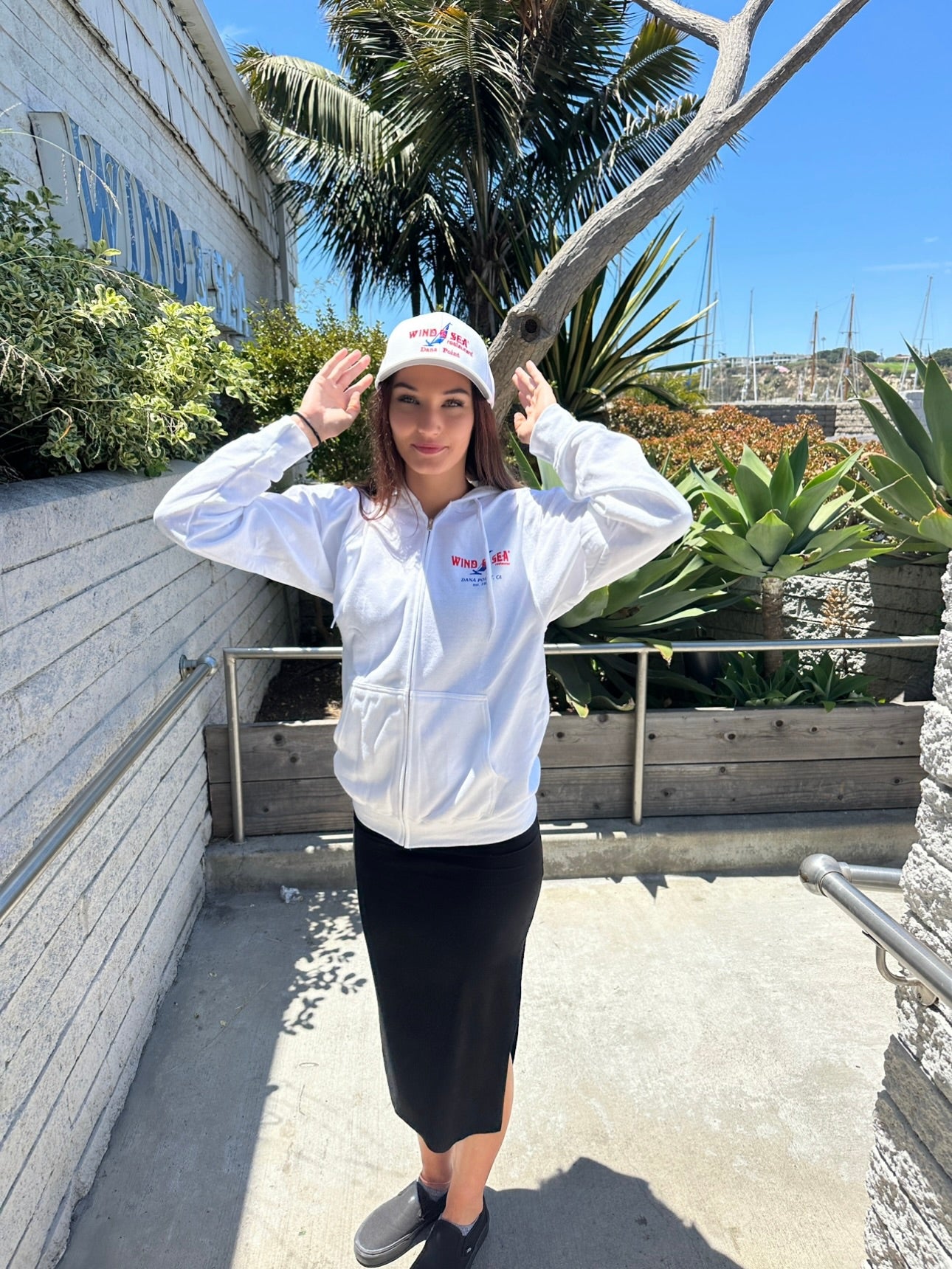 W&S Zip Sweatshirt White