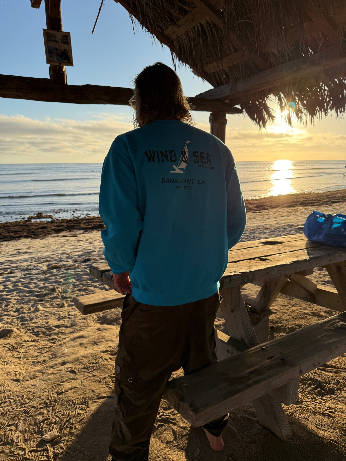 W&S Crew Sweatshirt Teal/Black