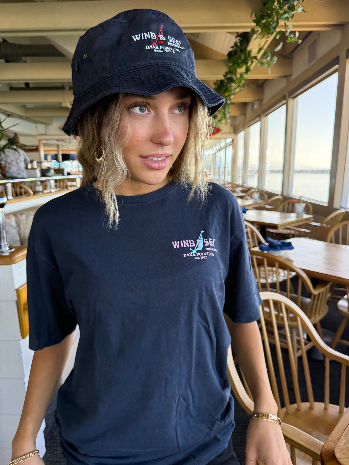 Navy Bucket Hat