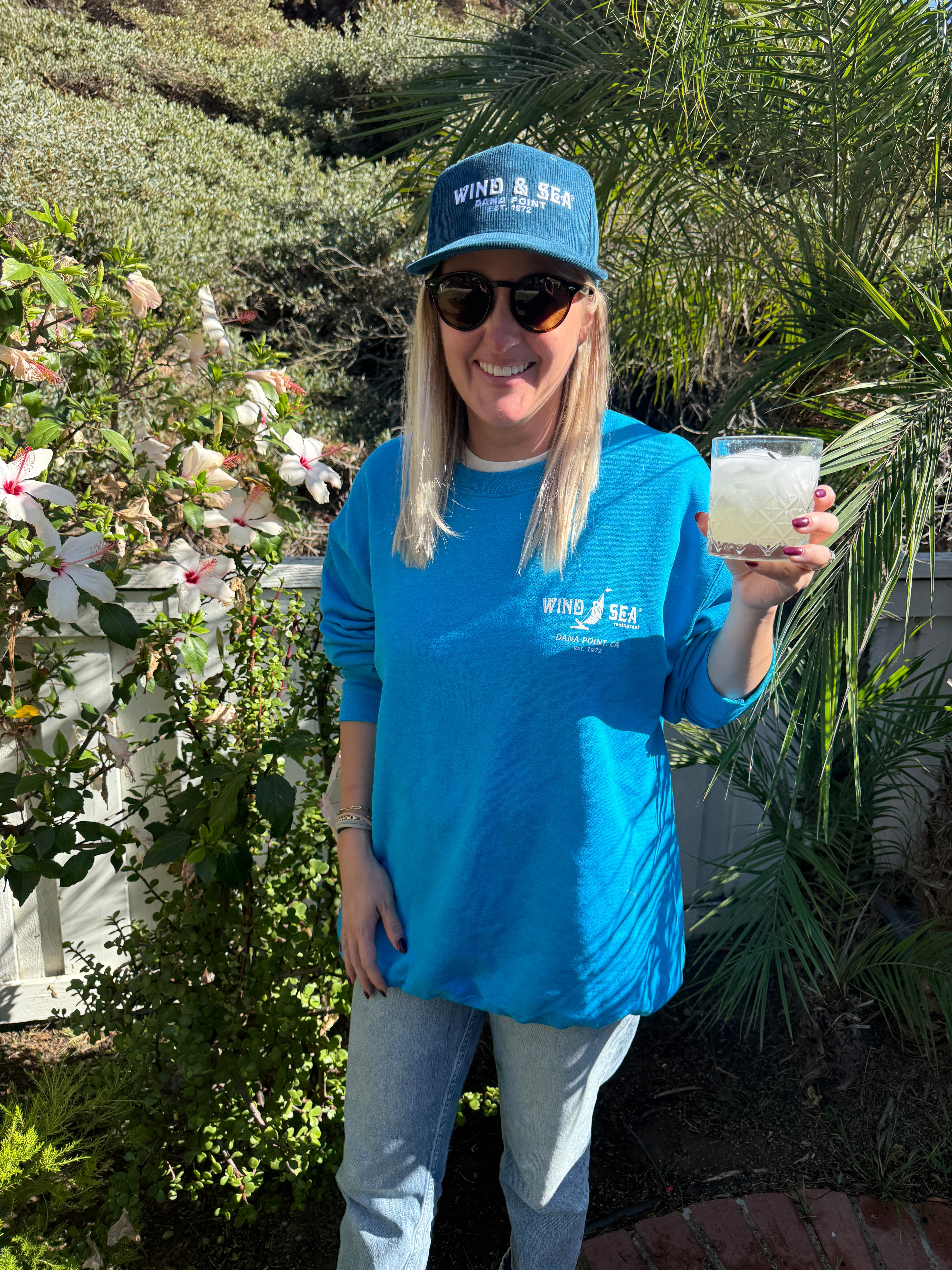 W&S Crew Teal/White Sweatshirt – Wind & Sea Restaurants, Inc.