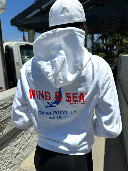 W&S White Zip Sweatshirt
