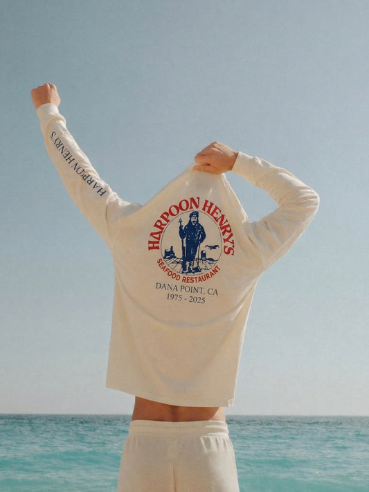 HH Vintage White/Red Navy Long Sleeve